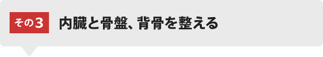 内臓と骨盤、背骨を整える